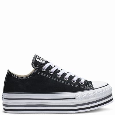 Converse Chuck Taylor All Star Platform - Naisten Tennarit - Mustat/Valkoinen